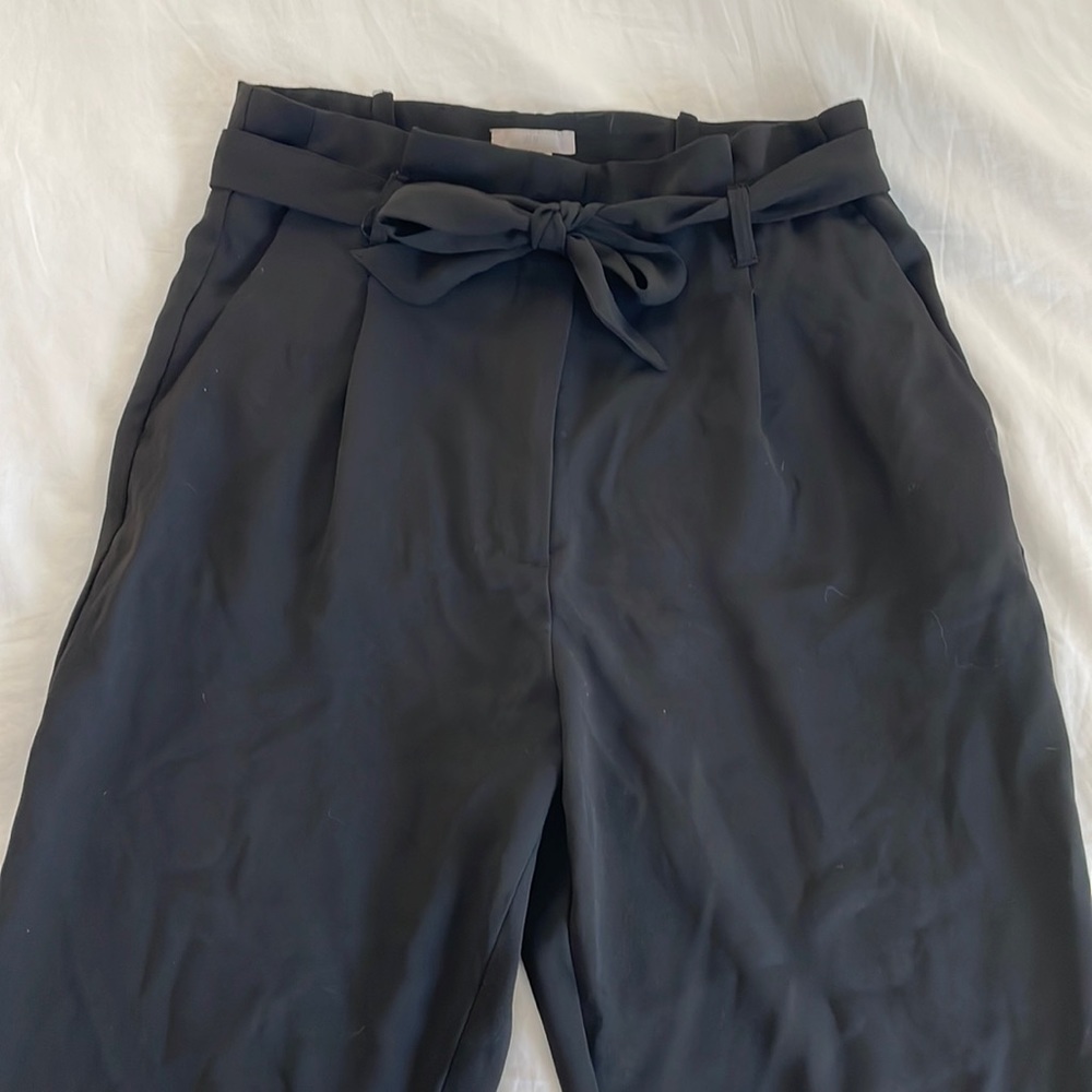 H&M Black Work Pants with Tie